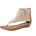 Refresh by Beston Women's 'Tokyo-12' Beige Knit T-strap Sandal