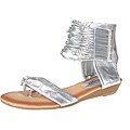 Refresh by Beston Women's 'Tokyo-10' Silver Gladiator Sandals