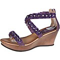 Refresh by Beston Women's 'Summer-02' Purple Wedge Sandal