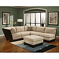 Clifton Micro-denier Corduroy Fabric Modular Sectional with Ottoman
