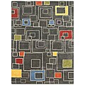 Hand-tufted Grey Wool Rug (5' x 8')