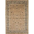 Hand-tufted Sand Brown/ Grey Wool Rug (9'6 x 13'6)