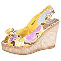 Refresh by Beston Women's 'Tamara-05' Floral Wedge Slingbacks