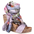 Refresh by Beston Women's 'Shania-01' Purple Platform Wedge Sandals
