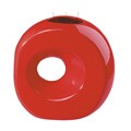 DonnieAnn Red Ceramic O Vase