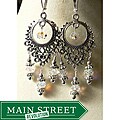 Palmtree Gems Silvertone Crystal 'Annabella' Chandelier Earrings