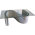 Beveled Glass 'Meandering' Cocktail Table