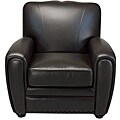 Cardiff Espresso Leather Press Back Club Chair