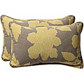Pillow Perfect Decorative Gray/ Yellow Floral Toss Pillows (Set of 2)