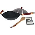 'Easy-Grip' Professional Red Non-Stick 4-Piece Wok Set