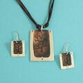 Handcrafted Copper Tree of Life Earring and Necklace Set (India)