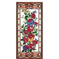 Joan Baker Hand-painted Red Camellias Art Panel