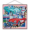 Hand Painted Classic Cars Art Panel