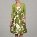 Jessica Howard Women's Floral Printed Dress with Sweater