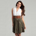 Jessica Howard Women's Pleated Neckline Dress