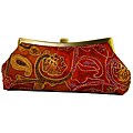 Carlo Fellini Multicolor Paisley Vintage Clutch