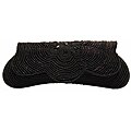 Carlo Fellini Brown Modern Wave Satin Clutch