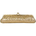 Carlo Fellini Gold Mesh Chain Strap Clutch
