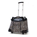 Olympia Deluxe Leopard Women's Rolling 17-inch Laptop Tote