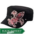 BAM Women's Crystal Pink Fleur Des Lis Cadet Hat