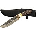 Defender Full-tang 11-inch Stag Handle Hunting Knife with Sheath