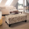 Cheshire Zebra Fabric Bench Ottoman