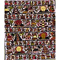 Cotton White Embroidered Mayan Tapestry (Guatemala)