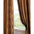 Chai Embroidered Faux Silk 120-inch Curtain Panel