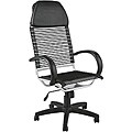 Black Aluminum/ Bungie Cord Executive Office Chair