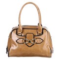 London Fog Camel/ Navy Shoulder Bag