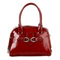 London Fog Patent Red Satchel Bag