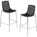Black Lola Barstools (Set of 2)
