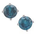 14k White Gold 1/2ct TDW Blue Diamond Stud Earrings