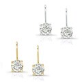 14k Gold 1/2ct TDW Diamond Leverback Earrings (K-L, I2)