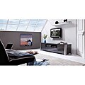 B-Modern 'Maya' Grey High-Gloss Stainless Steel TV Stand