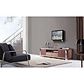 B-Modern 'Maya' Light Walnut Stainless Steel TV Stand