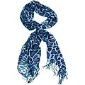 Women's Baby Blue Giraffe Print Shawl Wrap