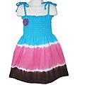 AnnLoren Girls' Smocked Tie-dye Sundress