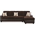 Chocolate Two-tone Sectional Set
