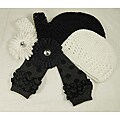 Ashlyn Rose Grey Polka Dot Baby Girl Leg Warmers and Hat Gift Set
