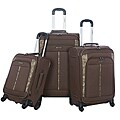 Olympia Corea 3-piece Brown Expandable Spinner Luggage Set