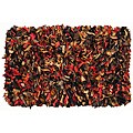 Hand-woven Leather Multi-Color Shag Area Rug (5' x 8')