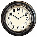 Benchmark 11.5-inch Black Wood Wall Clock
