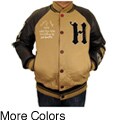 Hudson Outerwear Men's Big and Tall 'All-American' Cotton and Leather Varsity Jacket