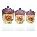 Certified International Tuscan Sunflower 3-piece Canister Set