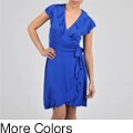 Tiana B Women's Ruffle Detail Wrap Dress