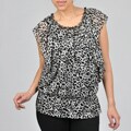 Focus 2000 Women's Black/ White Print Top