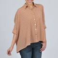 Focus 2000 Women's Orange Geometric Top