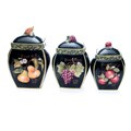 Certified International 'Parisian Fruit' 3-piece Canister Set
