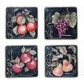 Certified International Parisian Fruit 8.5-inch Dessert Plates (Set of 4)